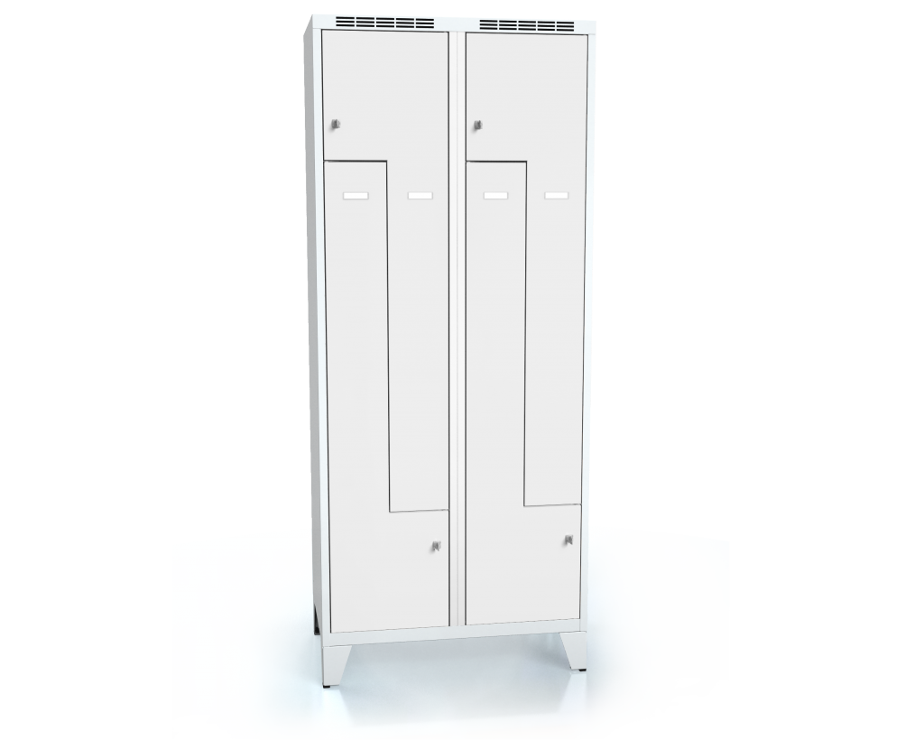 Cloakroom locker Z-shaped doors ALSIN with feet 1920 x 800 x 500